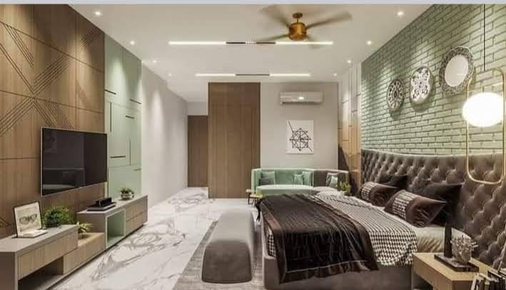 Minimalist Dual Linear LED Profile False Ceiling with Recessed Downlights - Execution #